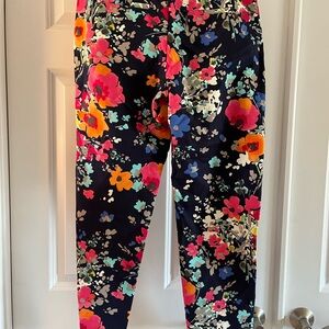 Women’s Merona Navy and Floral Kids pants size 10